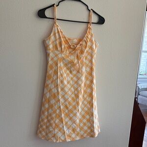 Urban Outfitters Yellow Checkered Dress